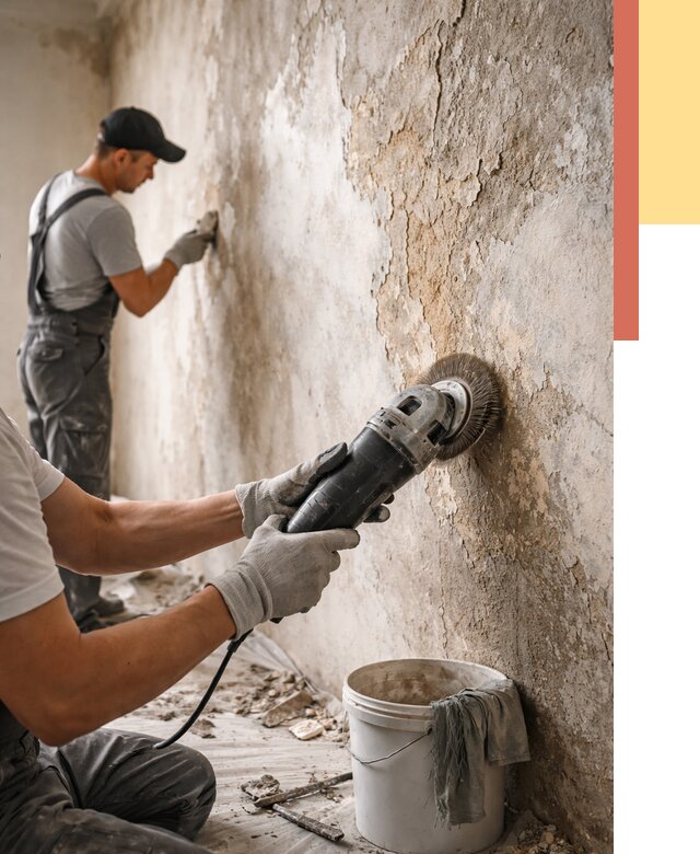 Снятие и удаление краски со стен в Барабинске от 2133 руб. — ОТДЕЛОЧНИК-Ббн