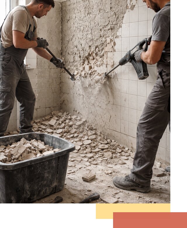 Демонтаж плитки со стен в Барабинске быстро и аккуратно