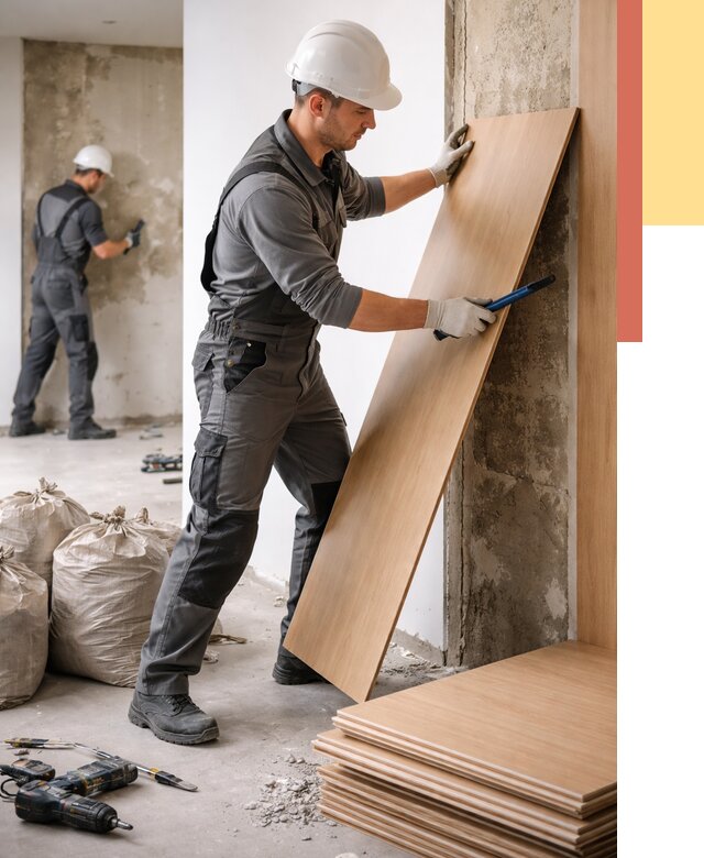 Демонтаж стеновых панелей в Барабинске от 3555 руб. за м² быстро и недорого | ОТДЕЛОЧНИК-Ббн