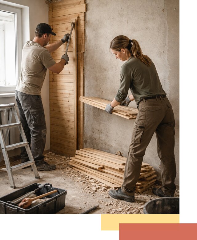 Демонтаж вагонки со стен в Барабинске — профессиональный демонтаж