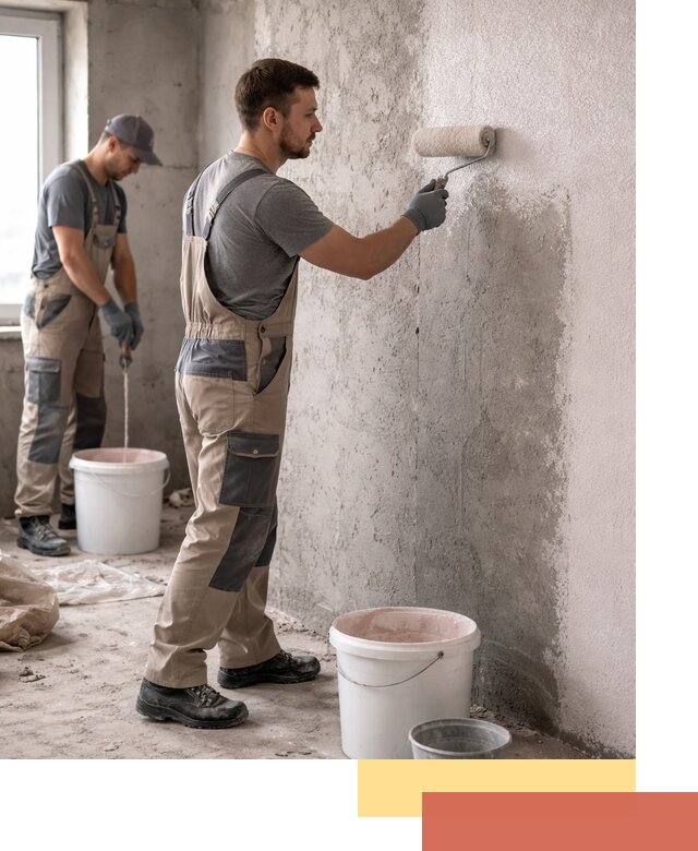 Нанесение бетоноконтакта на стены в Барабинске для последующей отделки