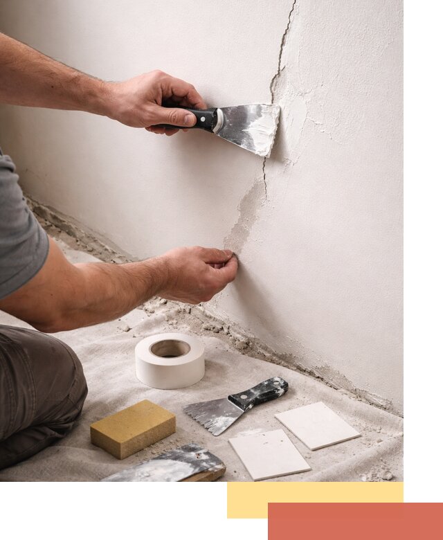 Заделка трещин и сколов в стенах и потолках в Барабинске