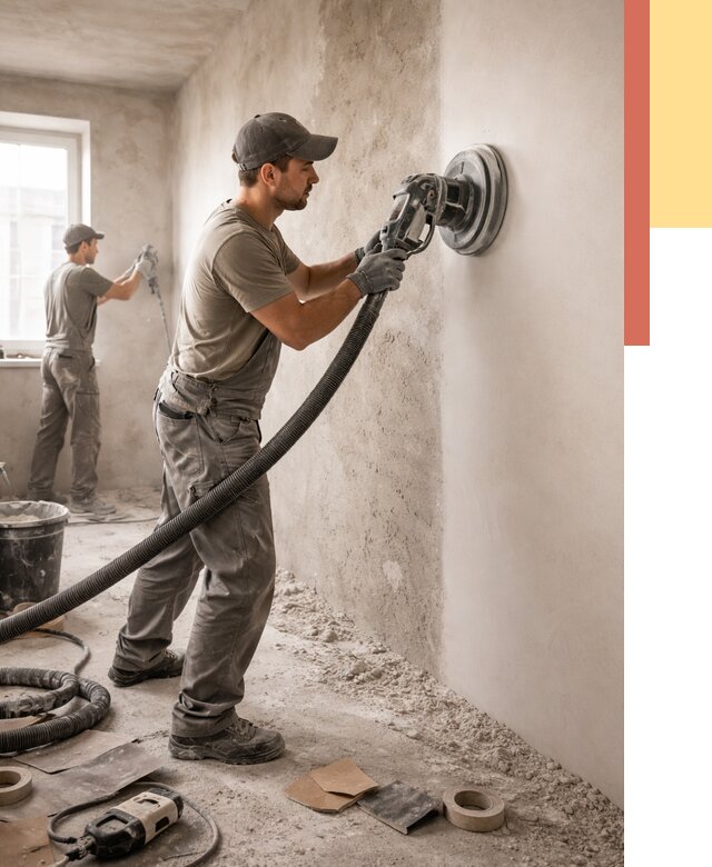 Шлифовка стен в Барабинске от 1219 руб/м2 — быстро и недорого | ОТДЕЛОЧНИК-Ббн