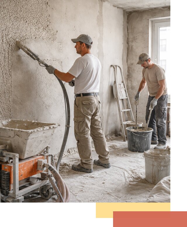 Машинная штукатурка стен в Барабинске — быстро и качественно