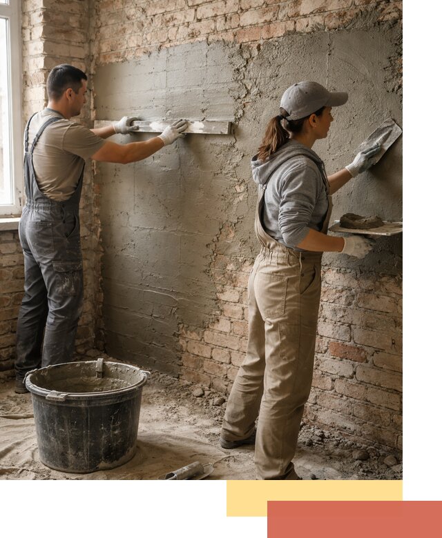 Штукатурка кирпичных стен в Барабинске — качественно и надежно