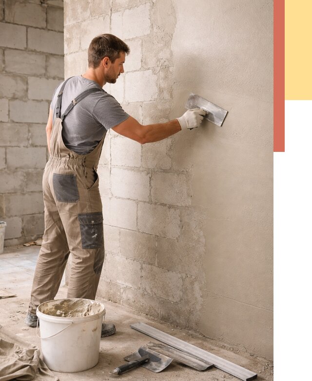 Штукатурка стен из газобетона в Барабинске от 2133 руб./м2 — быстро и недорого | ОТДЕЛОЧНИК-Ббн