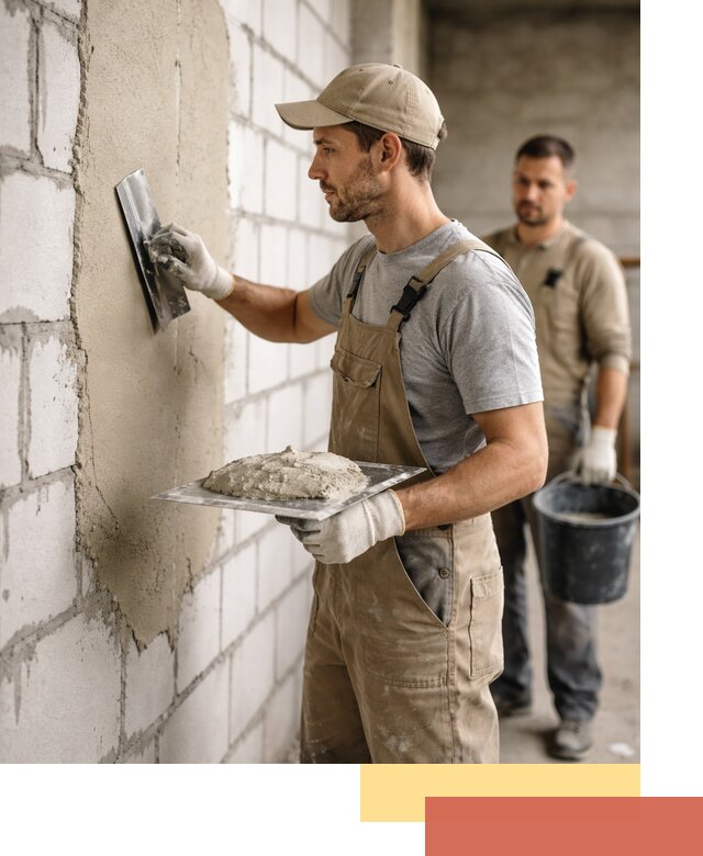 Штукатурка стен из газобетона в Барабинске под ключ