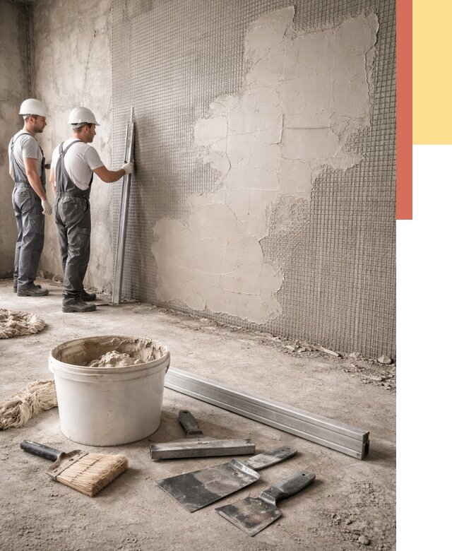 Штукатурка стен по сетке в Барабинске от 5586 руб./м2 — быстро и недорого | ОТДЕЛОЧНИК-Ббн