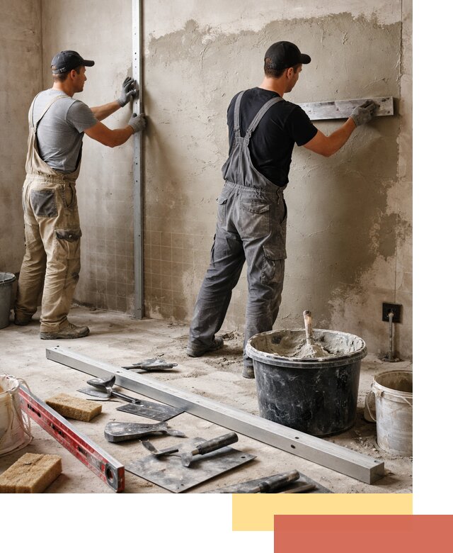 Профессиональная штукатурка стен под плитку в Барабинске