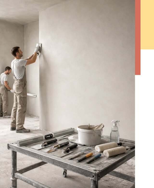 Штукатурка стен под покраску в Барабинске от 4571 руб./м² — качественно и недорого | ОТДЕЛОЧНИК-Ббн