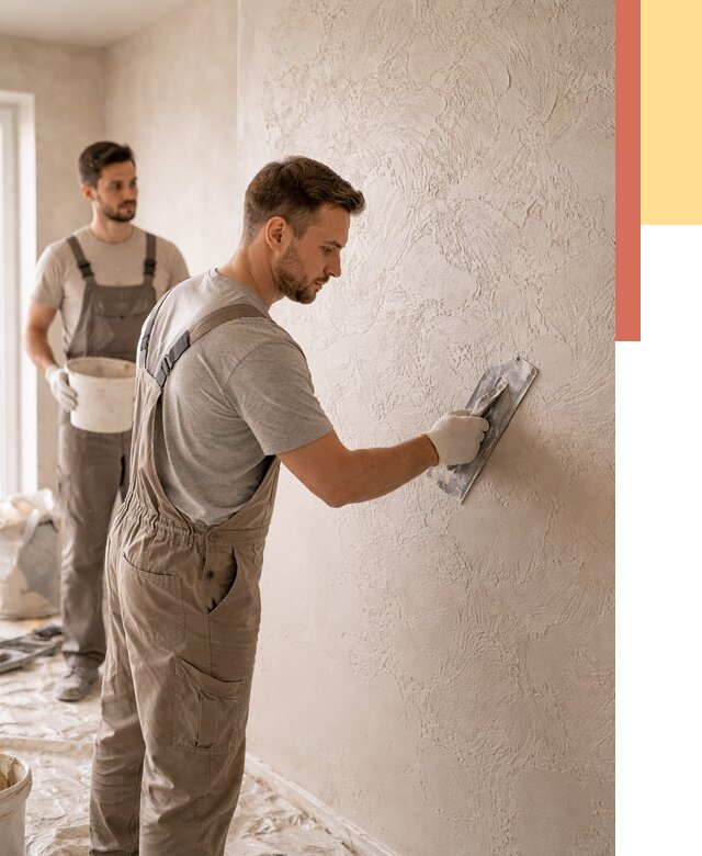 Фактурная штукатурка стен в Барабинске от 4266 руб./м² — заказать под ключ | ОТДЕЛОЧНИК-Ббн