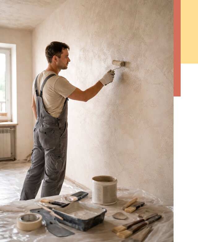 Нанесение лессирующей краски по декоративке в Барабинске от 1777 руб. | ОТДЕЛОЧНИК-Ббн