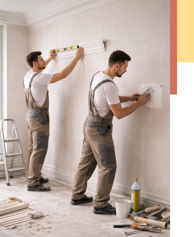 Монтаж лепнины на стены в Барабинске от 4571 руб. — недорого, быстро | ОТДЕЛОЧНИК-Ббн