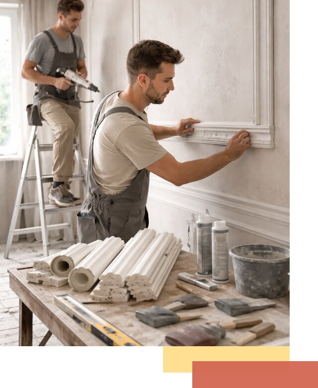 Монтаж лепнины на стены в Барабинске профессионально и качественно