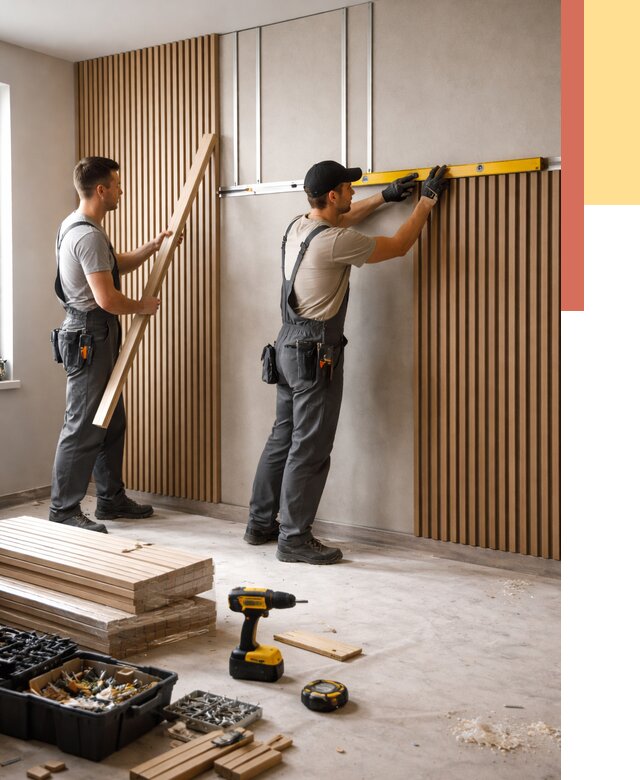 Монтаж реечных панелей на стены в Барабинске от 1219 руб. — быстро и недорого | ОТДЕЛОЧНИК-Ббн