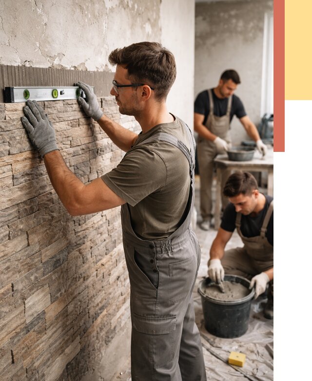 Монтаж искусственного камня в Барабинске от 4571 руб. под ключ | ОТДЕЛОЧНИК-Ббн