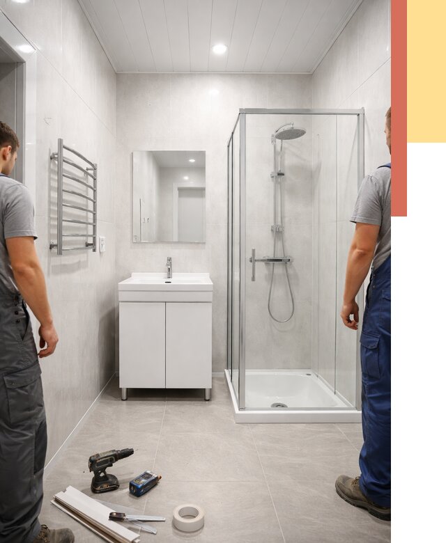 Отделка ванной комнаты панелями ПВХ в Барабинске от 4571 руб. за м2 | ОТДЕЛОЧНИК-Ббн