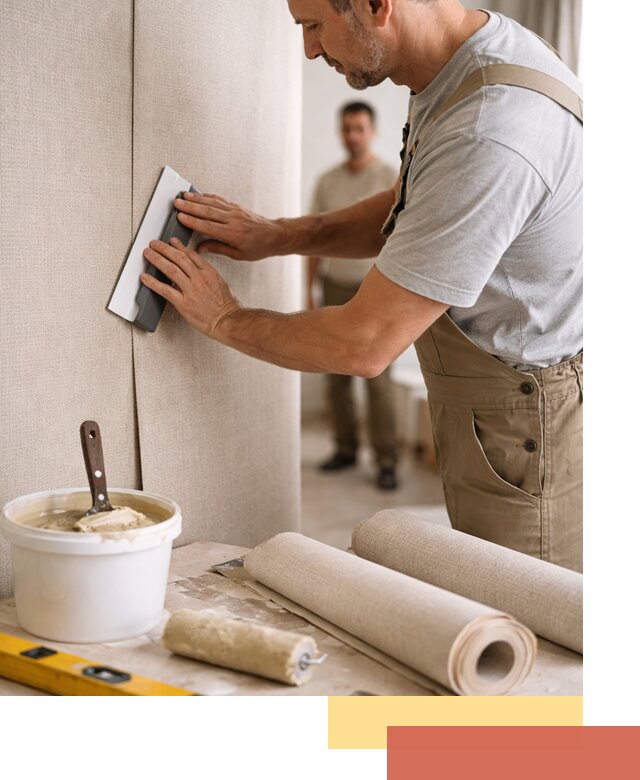 Поклейка текстильных обоев в Барабинске профессионально и аккуратно