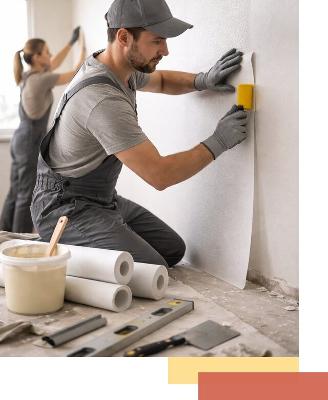 Поклейка стеклообоев профессионально в Барабинске