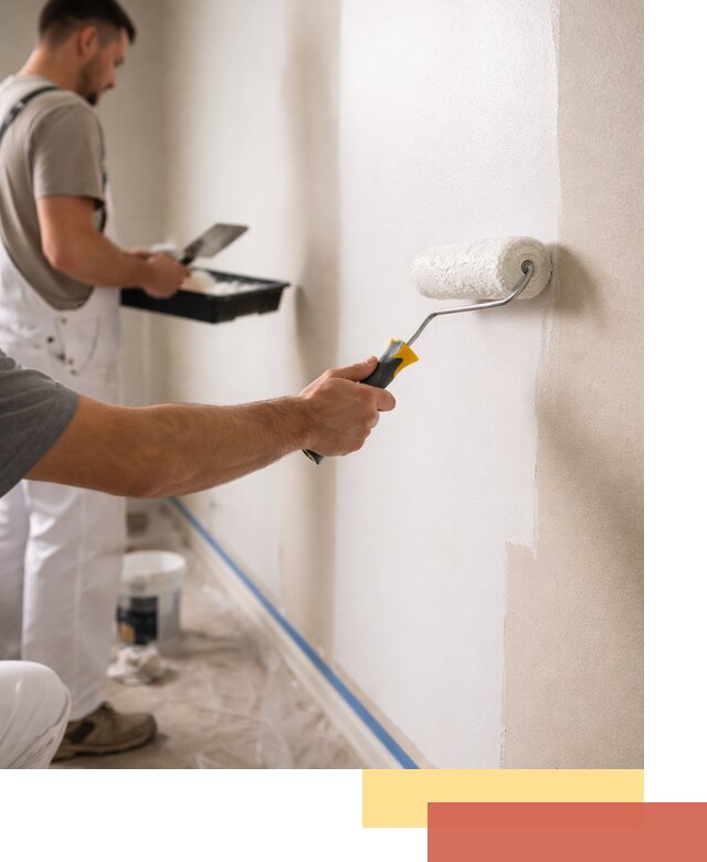 Покраска стен акриловой краской профессионально в Барабинске