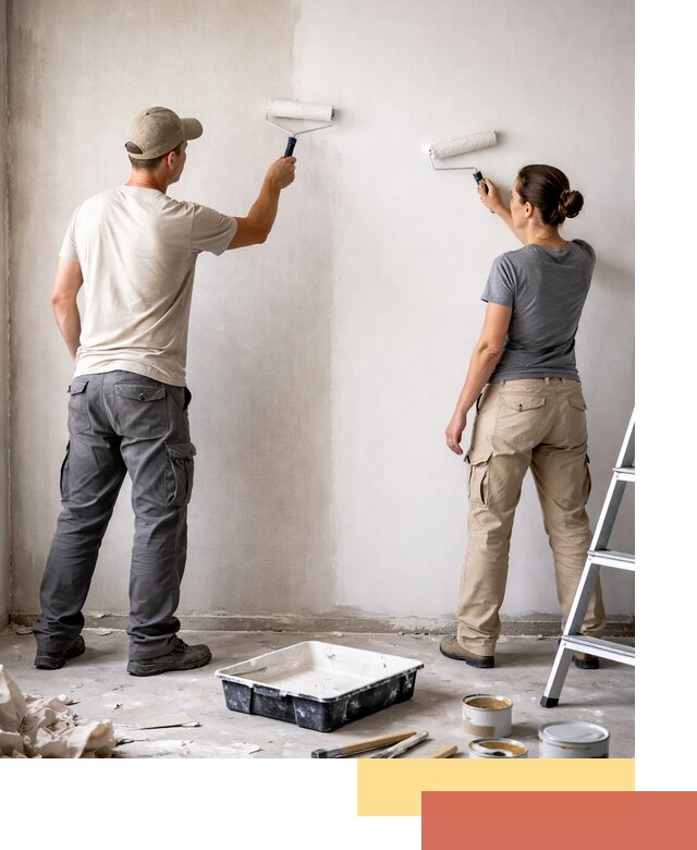 Окраска стен по стеклохолсту в Барабинске качественно и долговечно