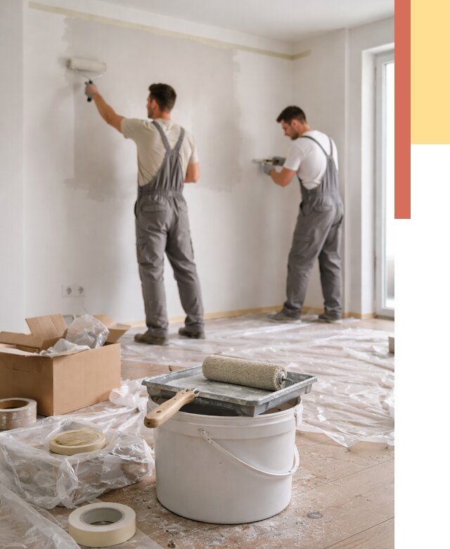 Покраска стен в квартире в Барабинске от 2539 руб/м2 — быстро и недорого | ОТДЕЛОЧНИК-Ббн