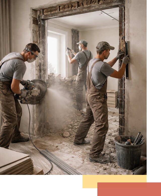 Расширение дверного проема под установку новой двери в Барабинске