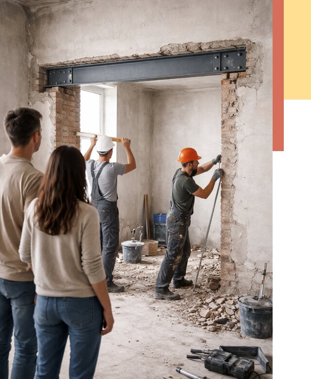 Усиление проема в стене в Барабинске от 9649 руб. — усиление дверного проема металлоконструкцией | ОТДЕЛОЧНИК-Ббн