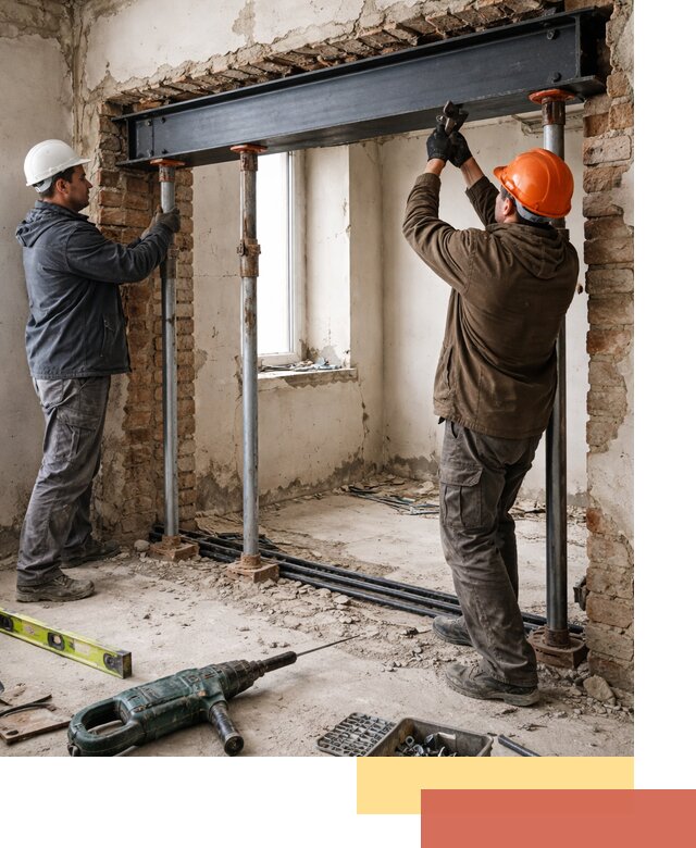 Усиление проема в стене в Барабинске для расширения и безопасности