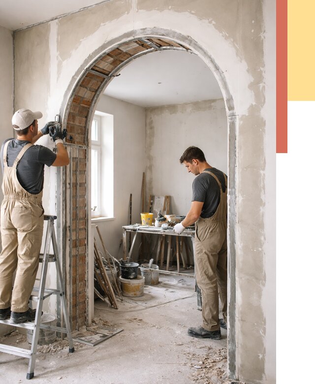 Устройство арочного проема в Барабинске от 9649 руб. под ключ — быстро и недорого | ОТДЕЛОЧНИК-Ббн