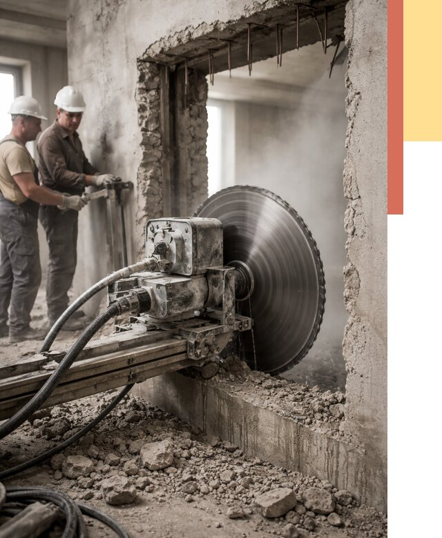 Алмазная резка проемов в Барабинске от 4571 руб. быстро и недорого | ОТДЕЛОЧНИК-Ббн