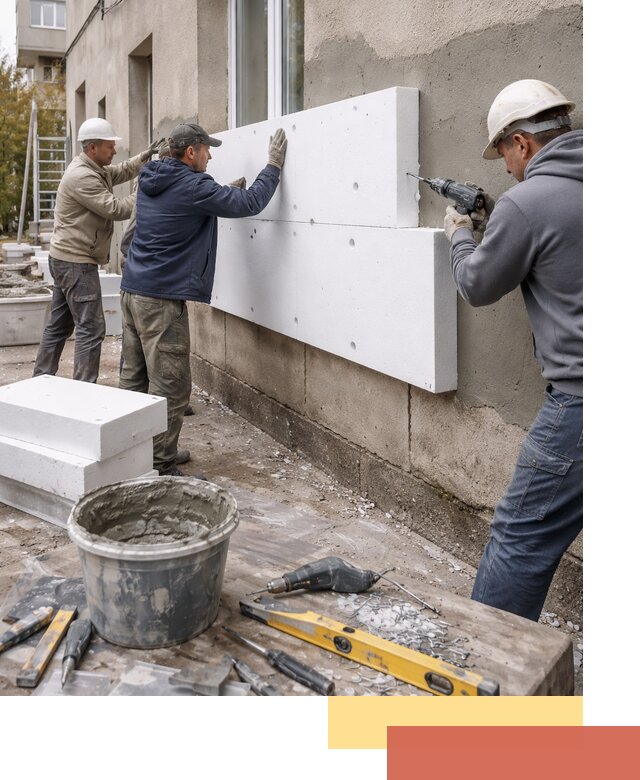 Утепление наружных стен пенопластом в Барабинске