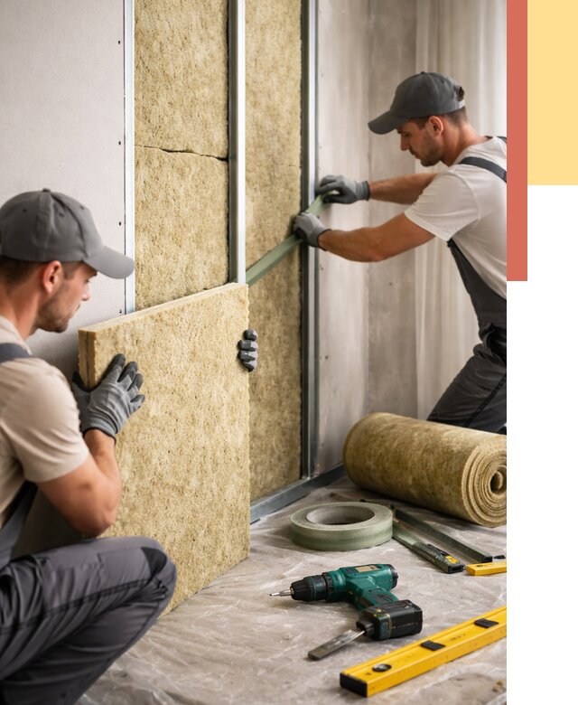 Шумоизоляция стен в Барабинске под ключ от 1879 руб. | ОТДЕЛОЧНИК-Ббн