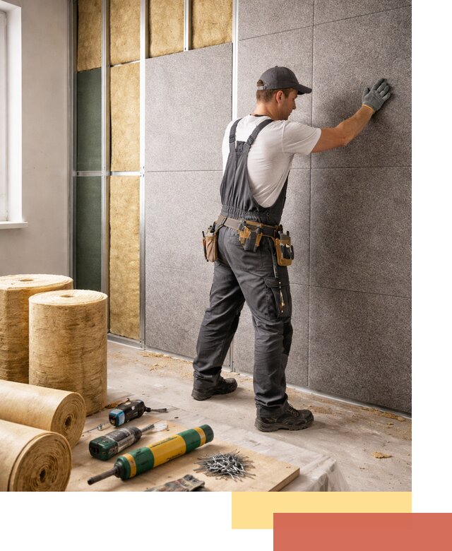 Профессиональная шумоизоляция стен в Барабинске для квартиры и офиса