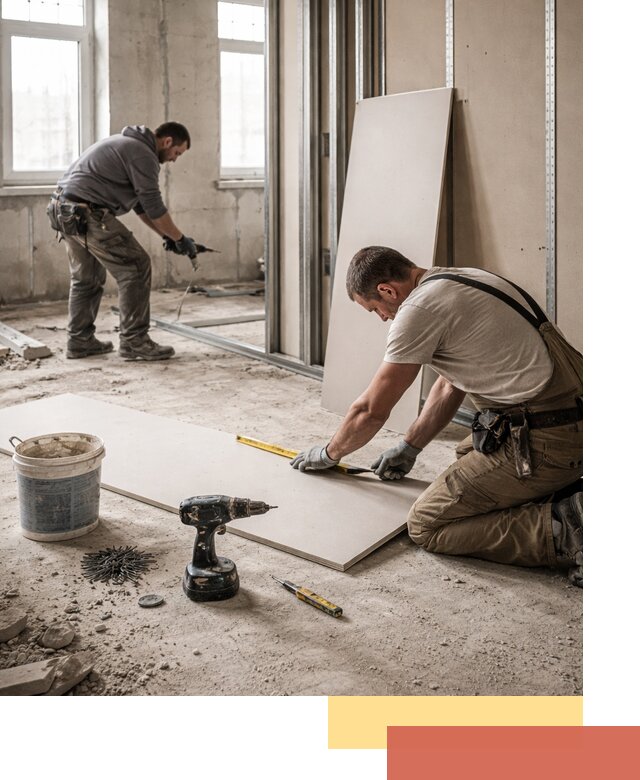 Кладка перегородок из ПГП под ключ в Барабинске