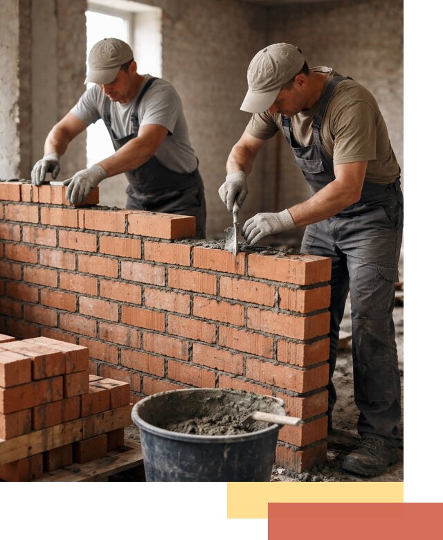 Кладка кирпичных перегородок под ключ в Барабинске