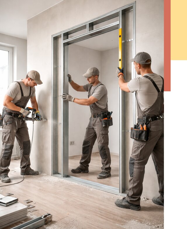 Устройство дверного проема в перегородке в Барабинске от 4571 руб. под ключ | ОТДЕЛОЧНИК-Ббн