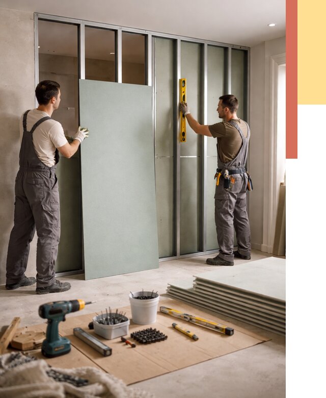 Перегородка из влагостойкого гипсокартона в Барабинске от 4875 руб. — монтаж под ключ | ОТДЕЛОЧНИК-Ббн