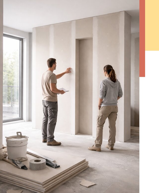 Зонирующая перегородка из гипсокартона в Барабинске от 2844 руб. под ключ | ОТДЕЛОЧНИК-Ббн