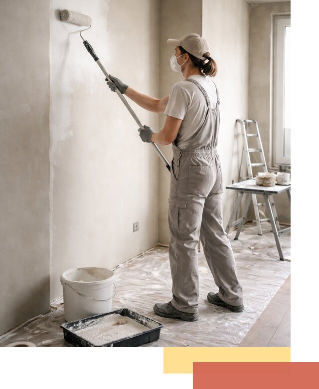 Покраска перегородок из гипсокартона в Барабинске качественно и недорого