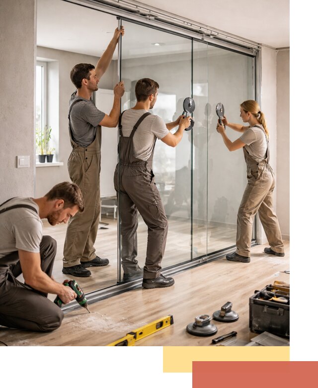 Изготовление стеклянных перегородок на заказ в Барабинске