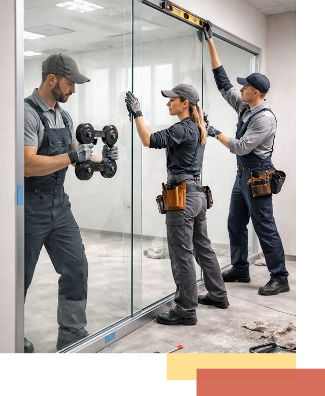 Профессиональный монтаж стеклянных перегородок в Барабинске