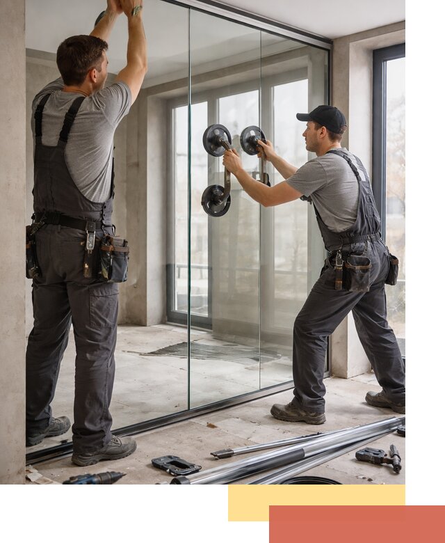 Цельностеклянные перегородки под ключ в Барабинске