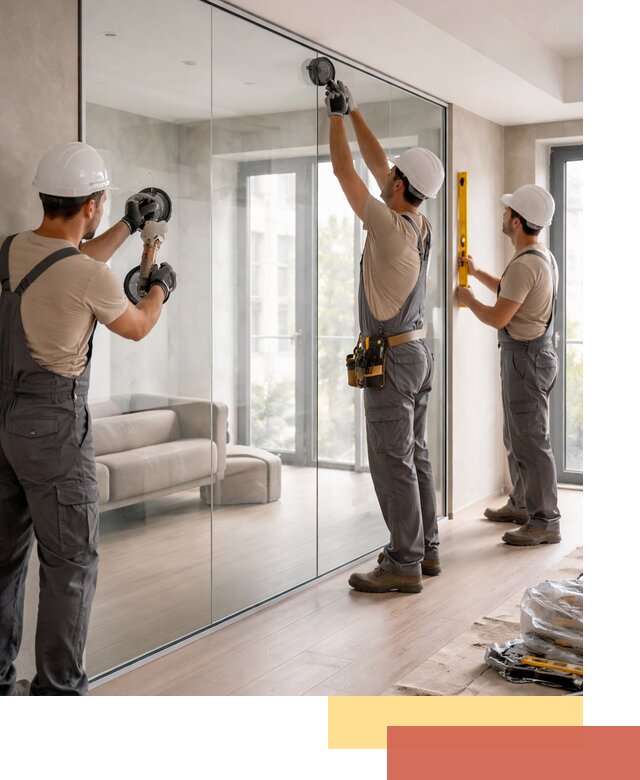 Перегородки из закаленного стекла в Барабинске для офисов и квартир