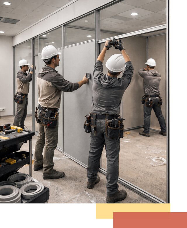 Мобильные офисные перегородки под ключ в Барабинске