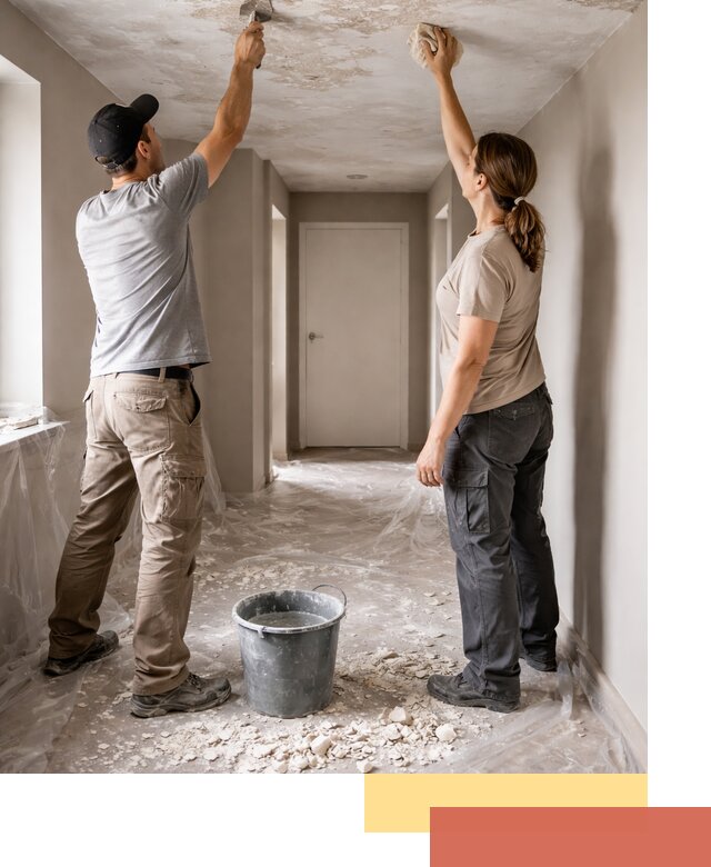 Удаление побелки с потолка в Барабинске — быстро и аккуратно