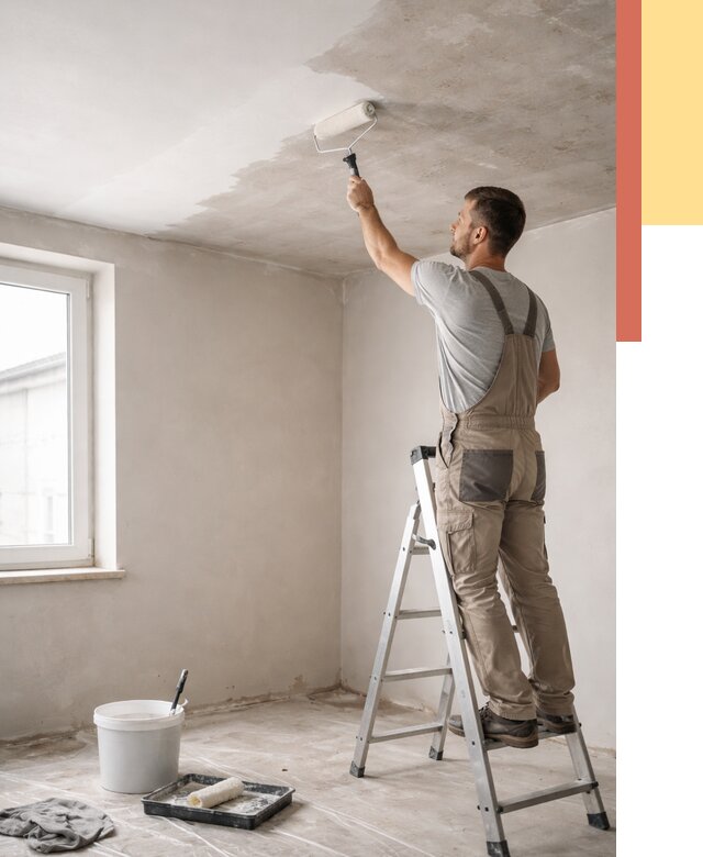 Грунтовка потолка в Барабинске от 2539 руб. — быстро и недорого | ОТДЕЛОЧНИК-Ббн