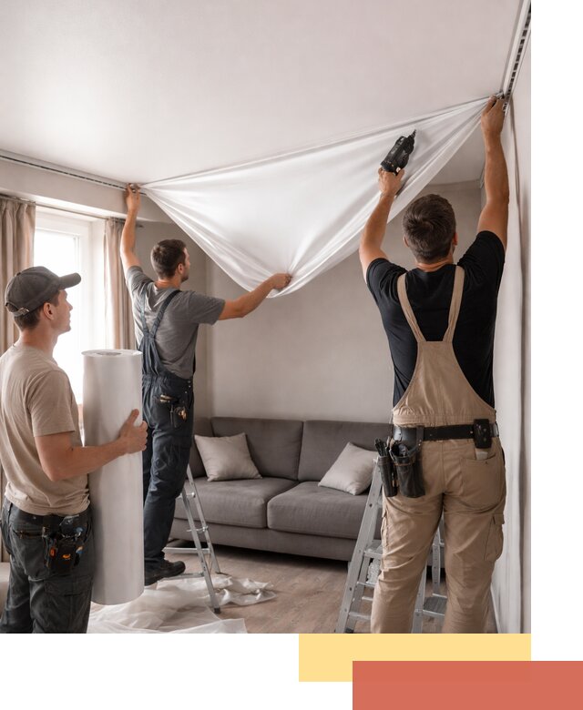 Монтаж сатинового натяжного потолка в Барабинске качественно и быстро