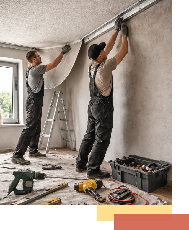 Монтаж фактурного натяжного потолка в Барабинске качественно и быстро