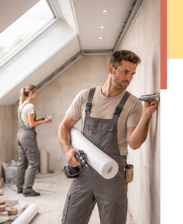 Монтаж натяжного потолка на мансарде в Барабинске от 3555 руб. | ОТДЕЛОЧНИК-Ббн